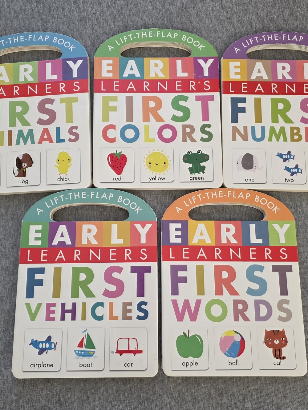 First Learners Board Books - Lift-the-Flap With Handles